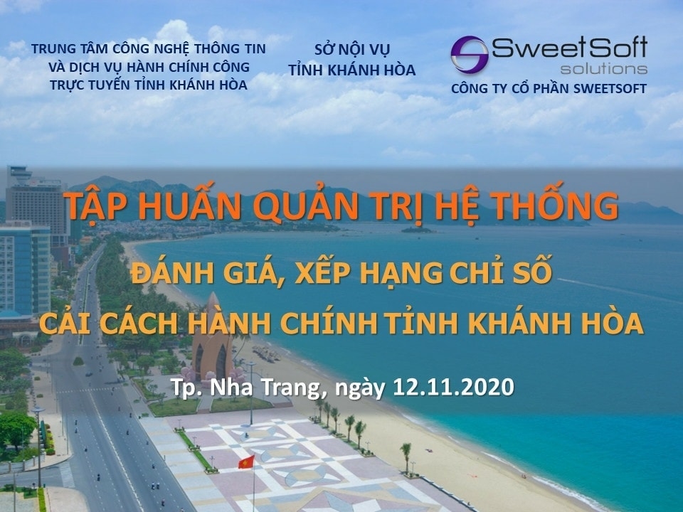 Tập huấn quản trị hệ thống đánh giá, xếp hạng chỉ số cải xách hành chính tỉnh Khánh Hòa